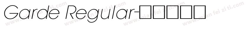 Garde Regular字体转换